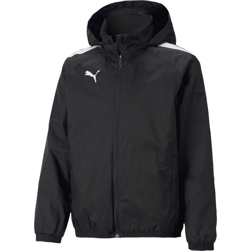 PUMA Sportovní bunda TeamLiga černá / bílá