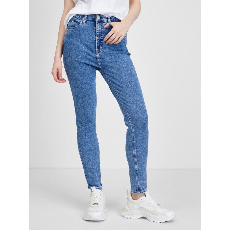 Modré dámské skinny fit džíny Calvin Klein Jeans (29/30) - GLAMI.cz