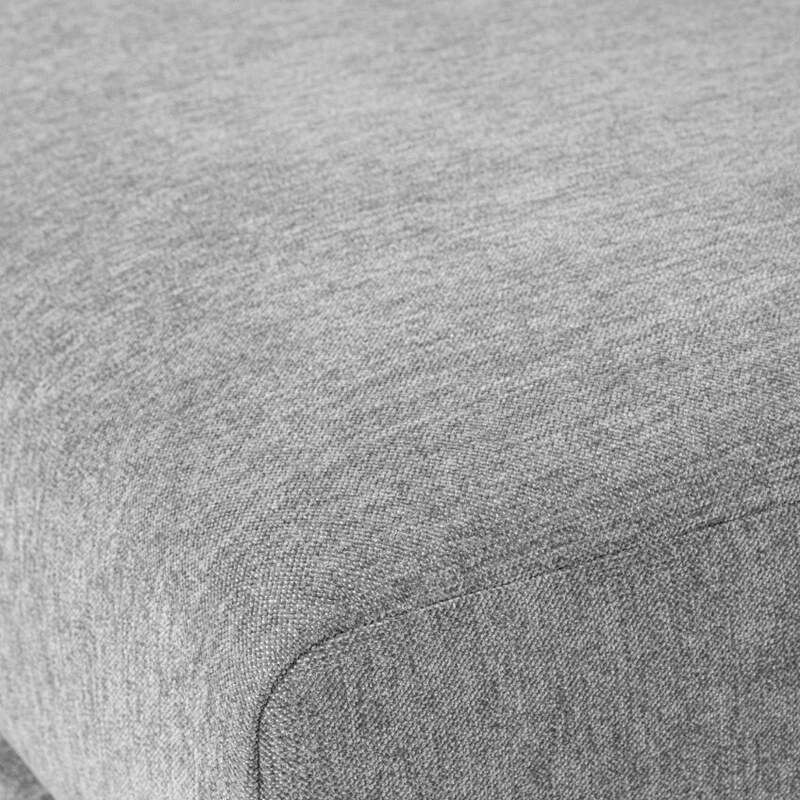 Hoorns Světle šedá látková lenoška Coulee 200 cm, levá