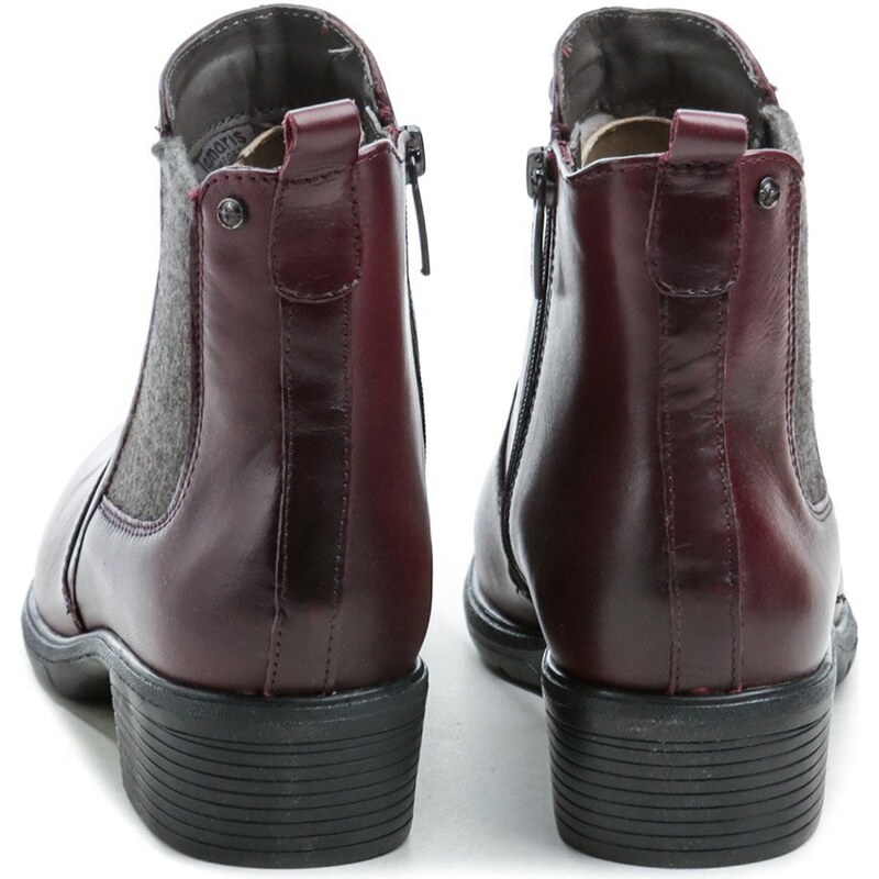 Tamaris 8-85301-29 bordó dámské kotníčkové boty šíře H