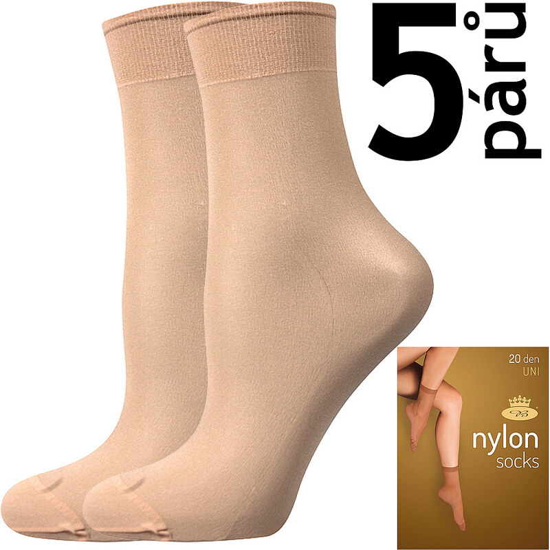 Ponožky NYLON socks 20 DEN / 5 párů