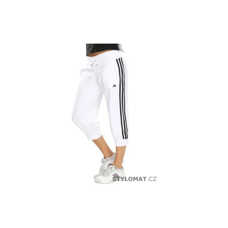 Adidas Dámské bílo/černé capri kalhoty adidas Ess 3S 3/4 Pant - GLAMI.cz