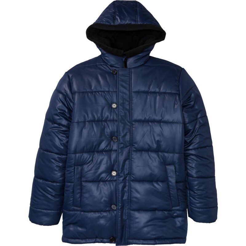 bonprix Zimní prošívaná bunda v pohodlném střihu, recyklovaný polyester Modrá