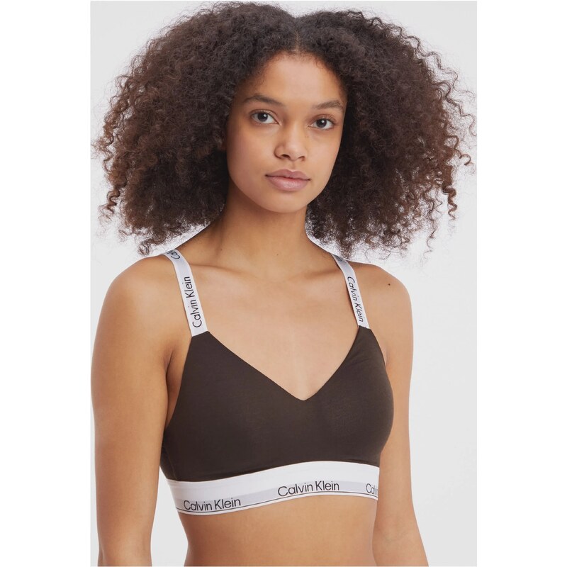 Dámská podprsenka QF7030E BKC tm.hnědá Calvin Klein 74900538