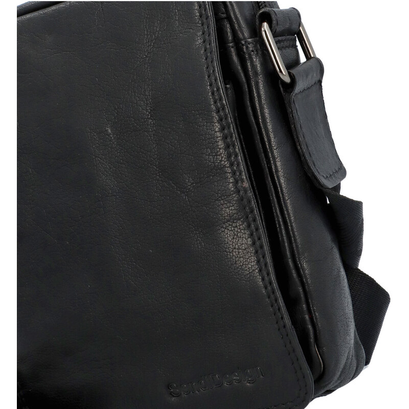 Pánská kožená taška černá - SendiDesign Lorem B černá