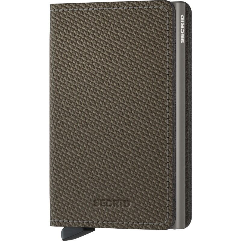 Kožené pouzdro na karty SECRID Slimwallet Carbon Khaki