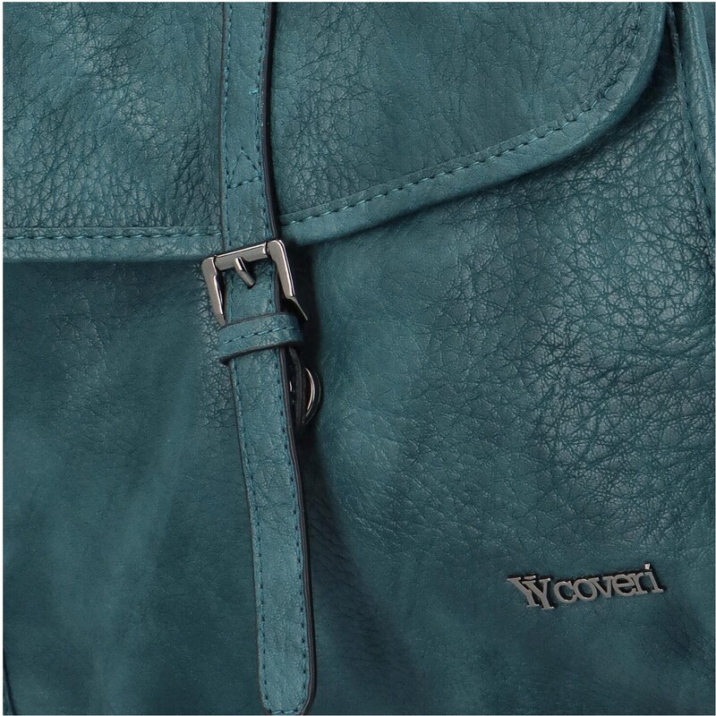 Coveri Trendová dámský koženkový batůžek Rukos, modrá