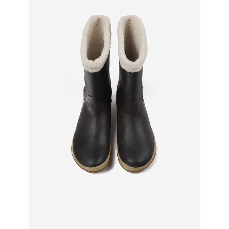 Černé dámské zimní boty s umělým kožíškem Camper Trail - Dámské