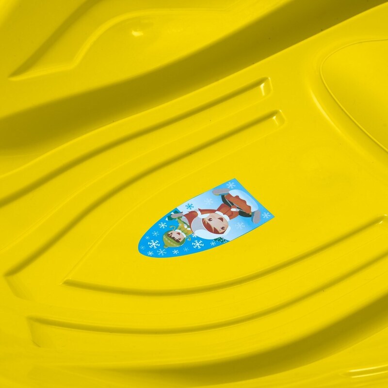 Dětský sáňkovací kluzák Mušle Baby Mix PREMIUM KOMFORT 80 cm žlutý Barva: Žlutá