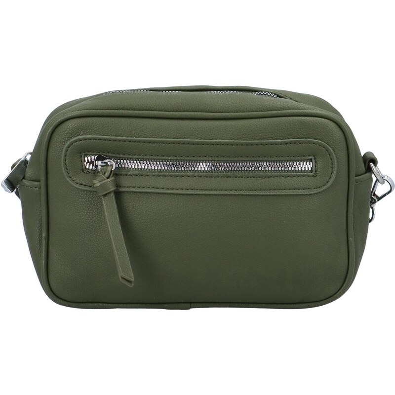 Paolo Bags Trendová dámská koženková crossbody Hubag, tmavě zelená 75274580