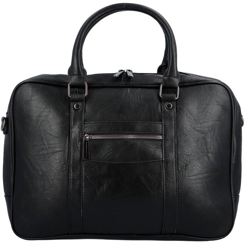 Paolo Bags Trendová univerzální koženková pracovní taška Moji, černá