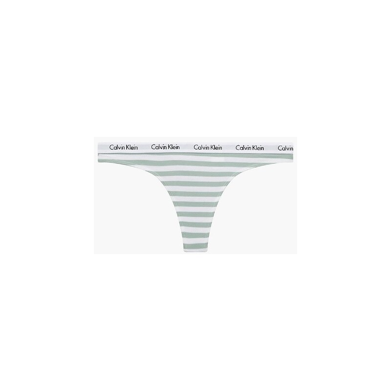 Dámská tanga D1617E 5XD bílá/zelená - Calvin Klein 75288423
