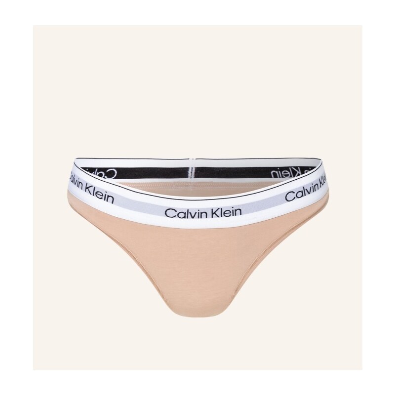 Dámské tanga QF7050E 7NS béžová - Calvin Klein 89621152