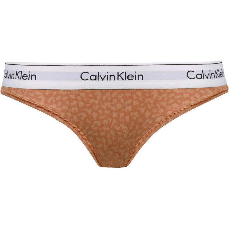 Dámské kalhotky F3787E 796 hnědá/vzor - Calvin Klein 75288440
