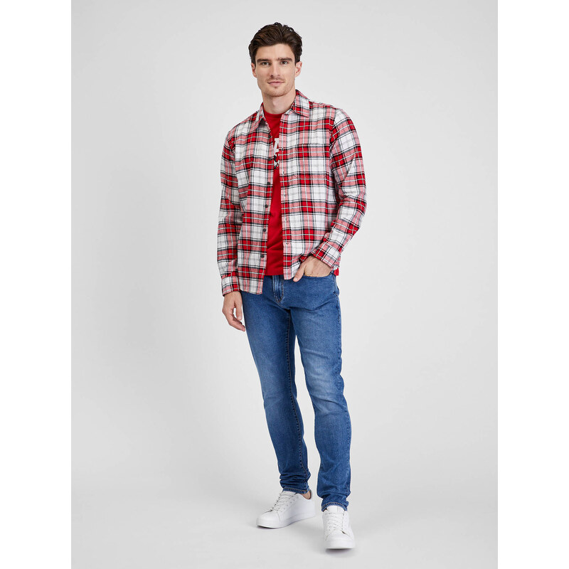 GAP Flanelová košile slim fit - Pánské