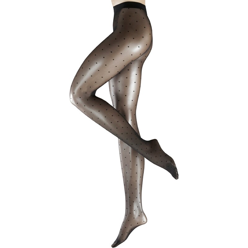 FALKE Jemné punčocháče Dot černá 44567201