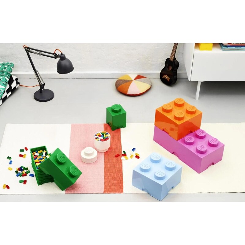 Lego Světle růžový úložný box LEGO Smart 25 x 50 cm