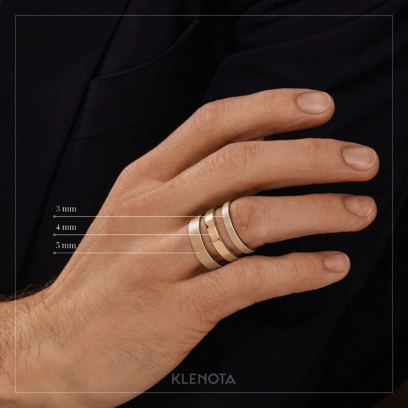 Moderní prsten ze žlutého zlata pro muže KLENOTA Y0438003L50