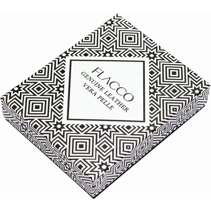 Pánská kožená peněženka FLACCO IN-1037 černá / modrá