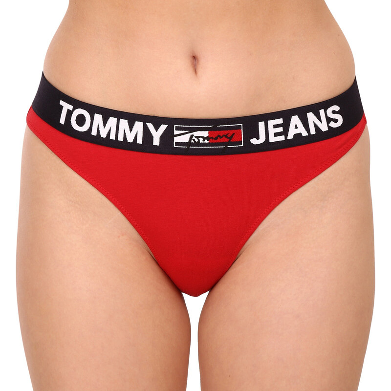 Dámská tanga Tommy Hilfiger červená (UW0UW02823 XLG)