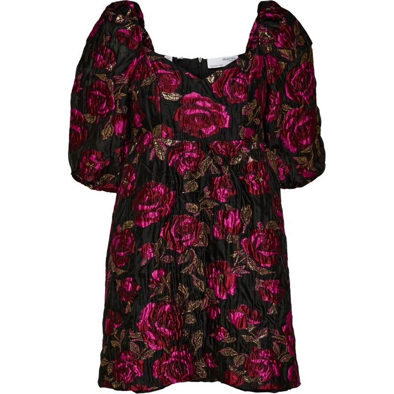 Selected Femme Petite Koktejlové šaty Vanka khaki / tmavě růžová / 98146134