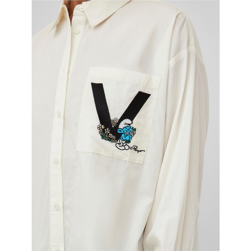 Bílá dámská košile VILA Smurfy - Dámské