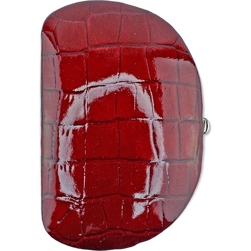 GLOBOS Dámská kožená manikúra s nůžkami Solingen 792-89 červená kroko
