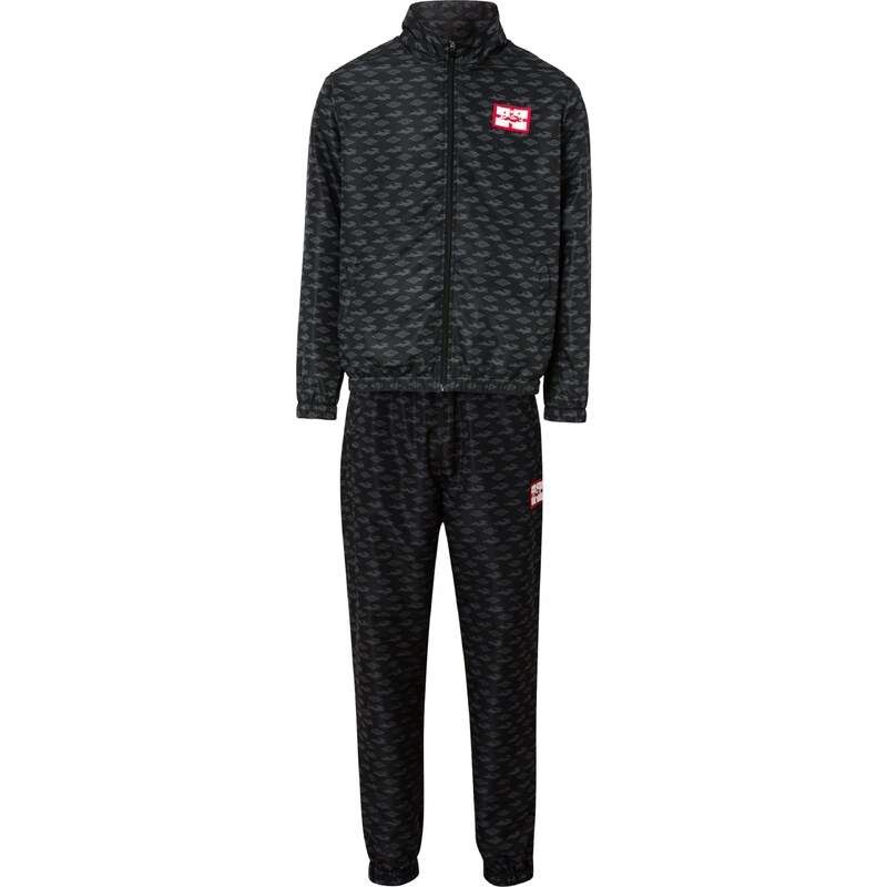 UMBRO Tepláková souprava grafitová / červená / černá / bílá