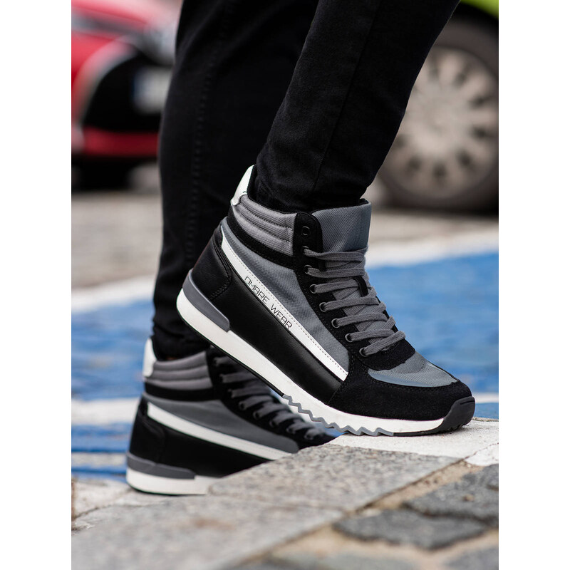 Ombre Clothing Pánské sneakers boty - šedá T358