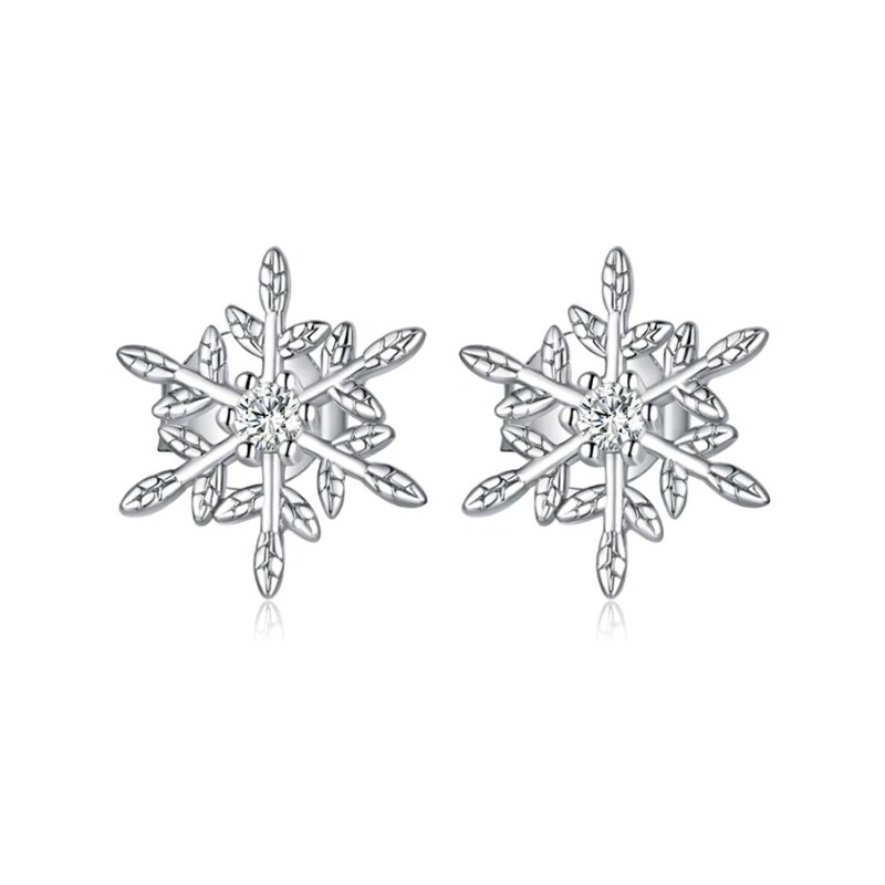 GRACE Silver Jewellery Stříbrné náušnice se zirkony Winter Romance, stříbro 925/1000