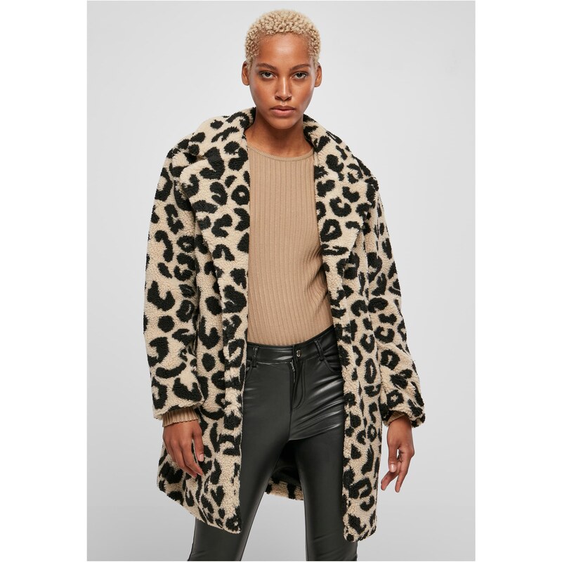 Urban Classics Dámské sandleo oversized AOP Sherpa Coat 107069831