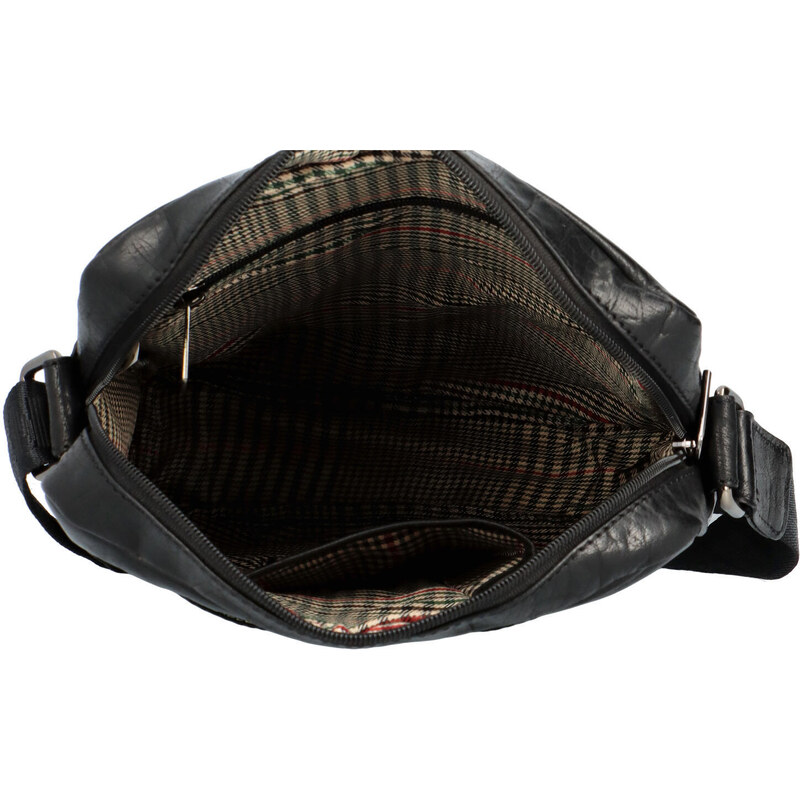 Pánská kožená taška přes rameno černá - SendiDesign McGord černá