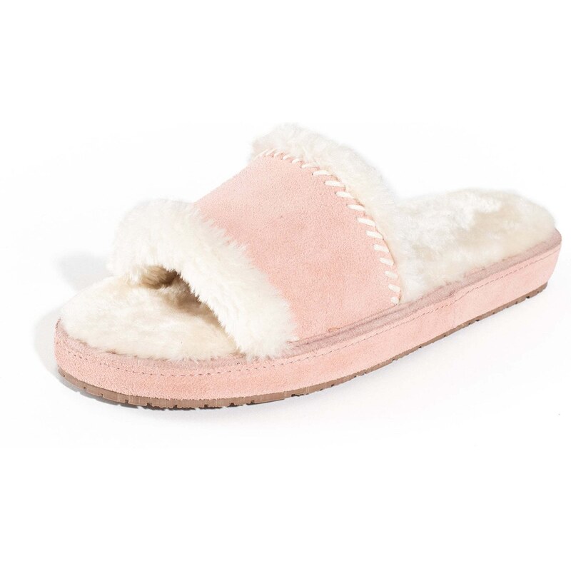 Minnetonka Pantofle  Loni pink / bílá