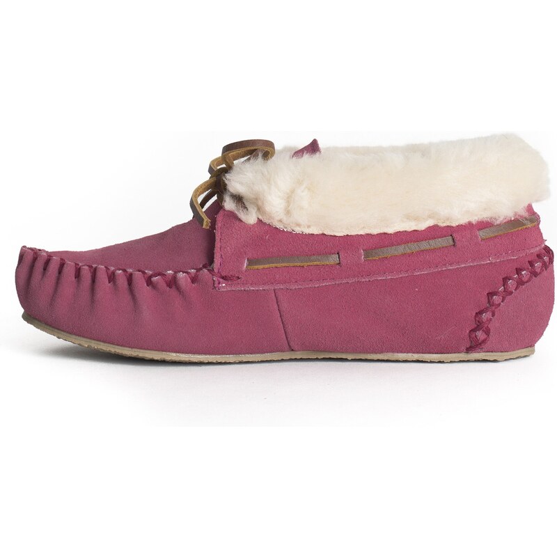 Minnetonka Polobotky Charley krémová / hnědá / malinová