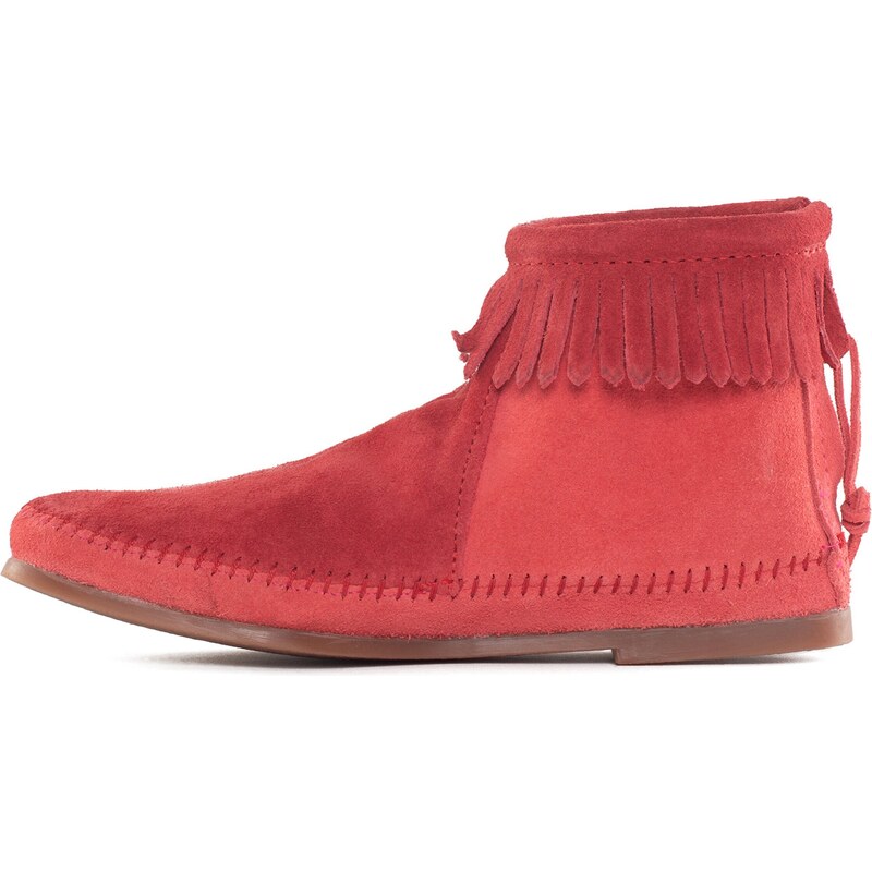 Minnetonka Kotníkové boty Back Zip mátová / bílá 109391910