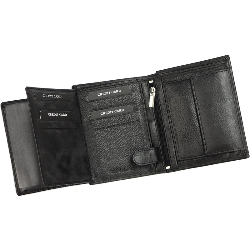 Pánská kožená peněženka Ronaldo N4-TP-RON RFID černá