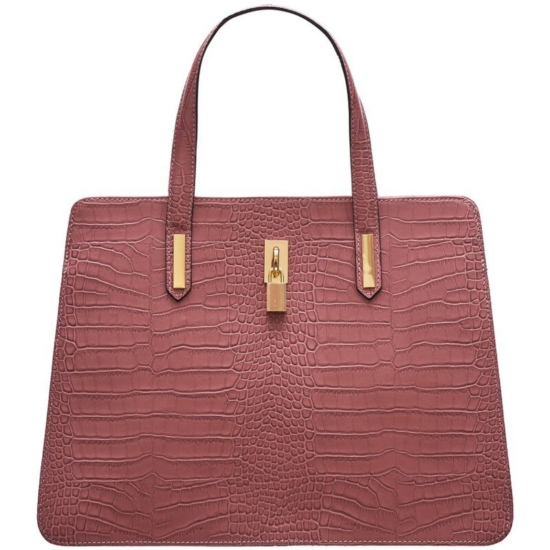 Glamorous by GLAM Dámská kožená kabelka ražená - dusty pink 75378051