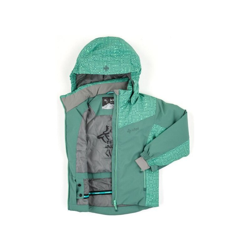 Dívčí lyžařská bunda Kilpi JENOVA-JG tmavě zelená