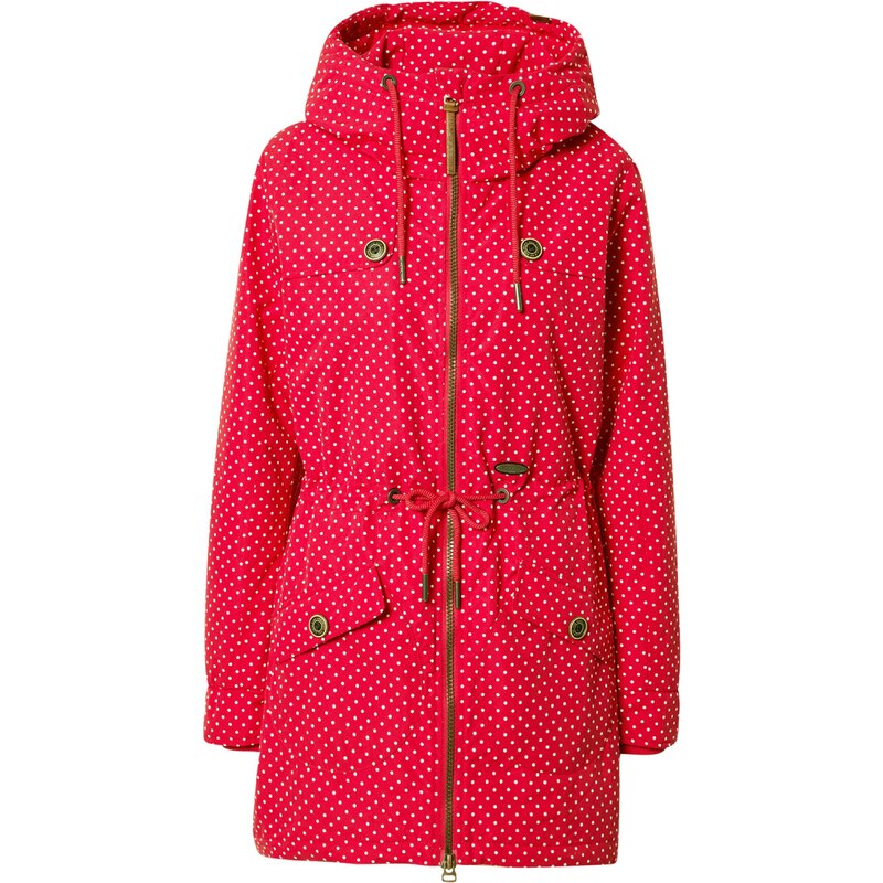 alife & kickin Přechodová parka CharlotteAK B červená / bílá 109076354