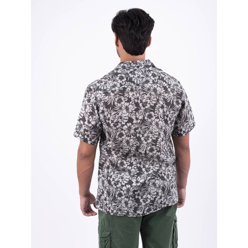 Panareha MAUI Linen Aloha Shirt black