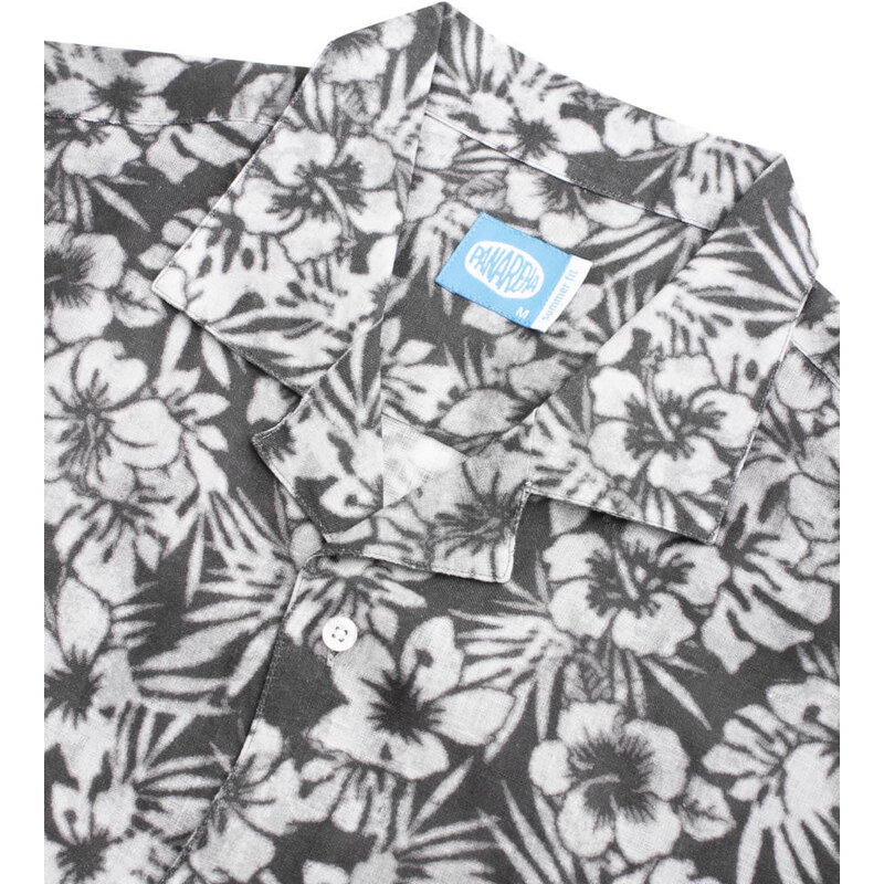 Panareha MAUI Linen Aloha Shirt black