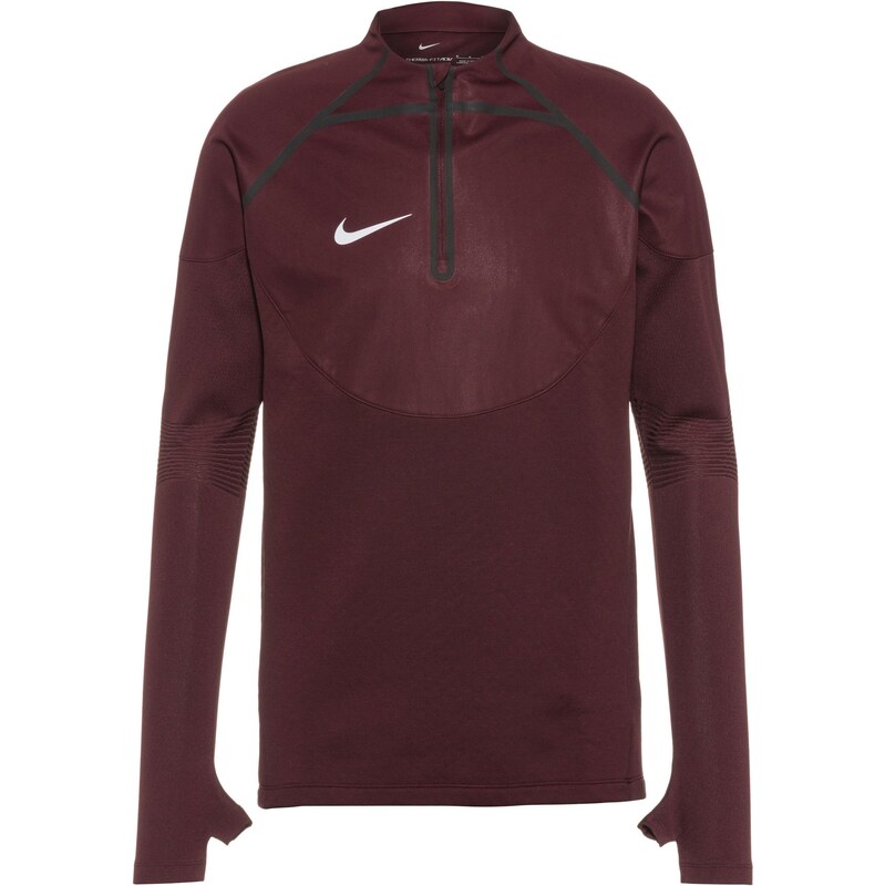 NIKE Funkční tričko Academy Pro Dril  burgundská červeň / černá