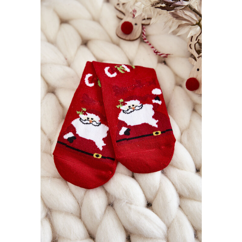Kesi Dětské vánoční ponožky Svatý Mikuláš Cosas červeno-zelený