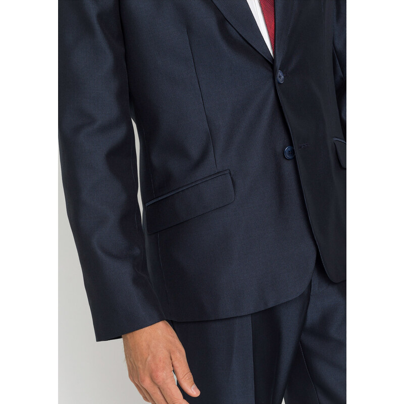 bonprix Oblek (3dílná souprava): sako, kalhoty kravata Modrá