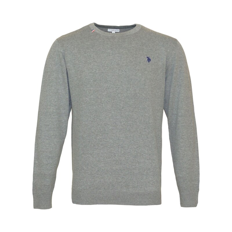 U.S. POLO ASSN. Svetr šedý melír