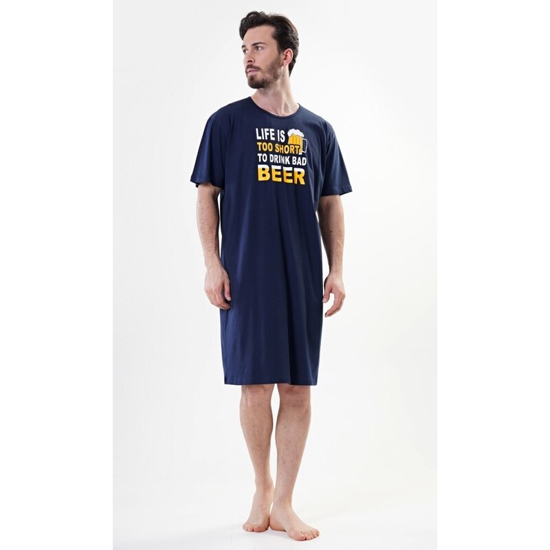 Noční košile pánská Vienetta Secret LIFE IS BEER 04661VS