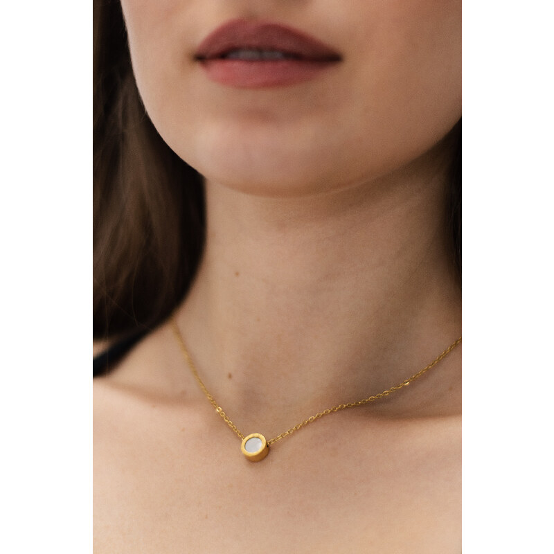 ORNAMENTI Pozlacený náhrdelník White Shell gold