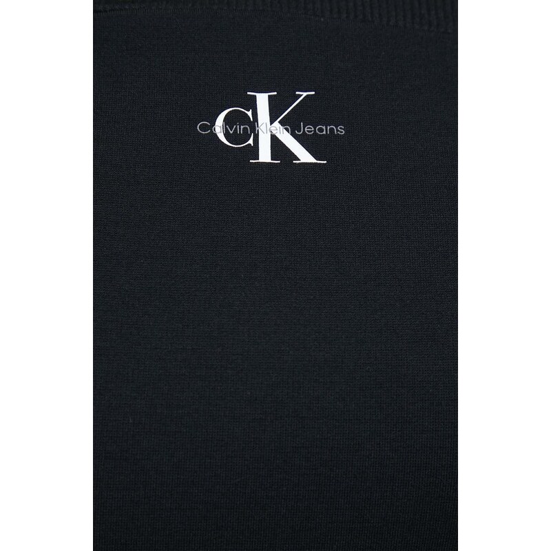 šaty Calvin Klein Jeans černá barva, mini