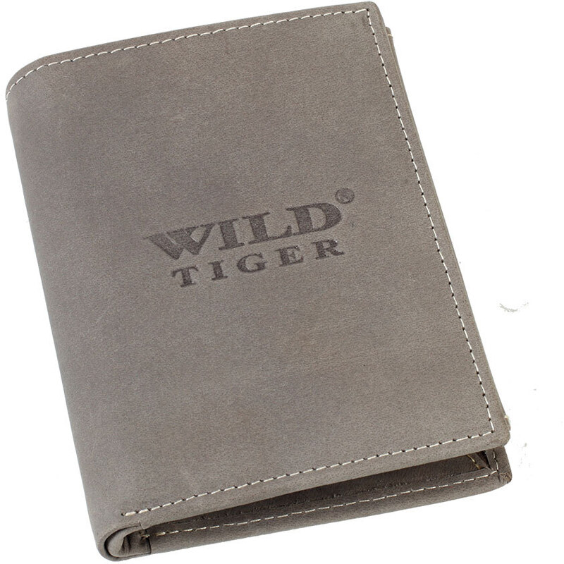 Pánská kožená peněženka Wild Tiger AM-28-123 šedá
