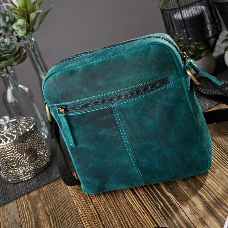 Dámská crossbody přes rameno vintage Kabelky od Hraběnky; tyrkysová